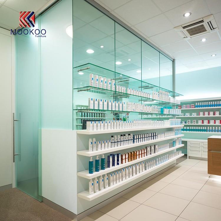 Drug Store Clear Glass Display Shelves-4