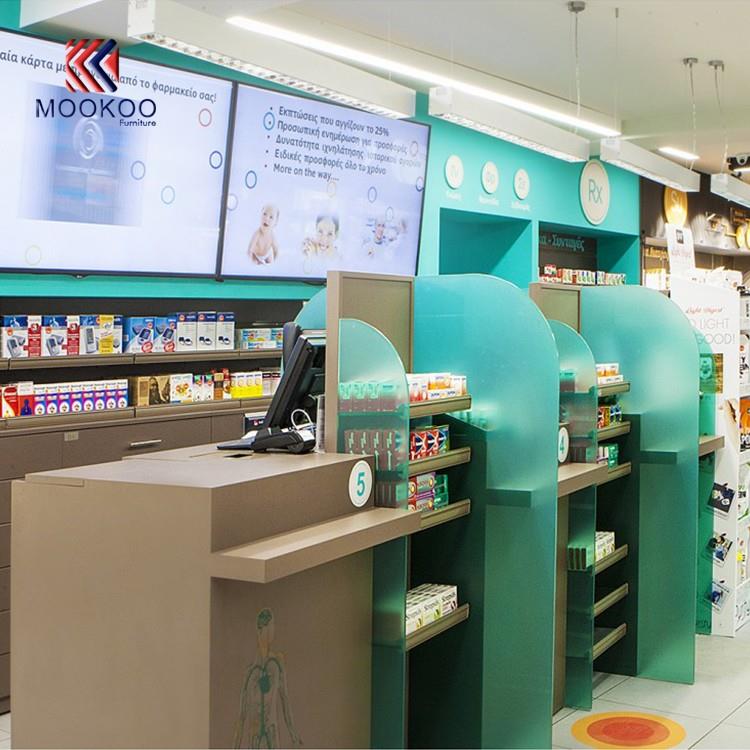 Wooden Farmacia Shop Display Cabinet-3