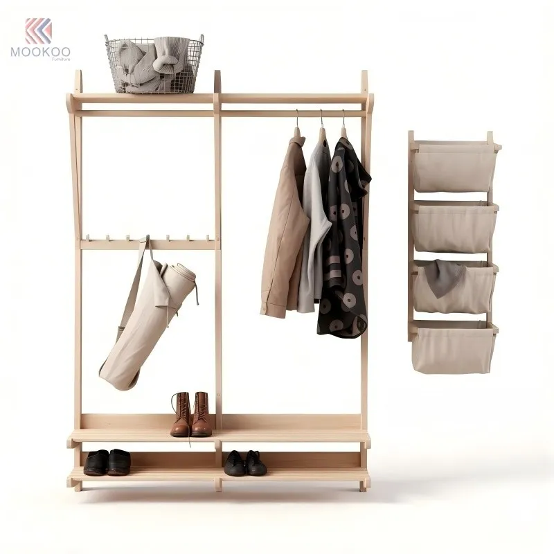 Customized Modern For Metal Garment Rack Freestanding Coat Rack Storage Shelves Entryway Clothes Hanging Organizer best