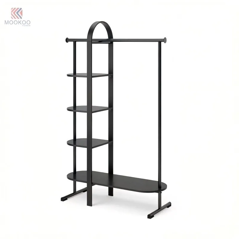Customized Modern Luxury Metal Clothing Rack Rotating Varnish Finish Easy Assembly For Design factory