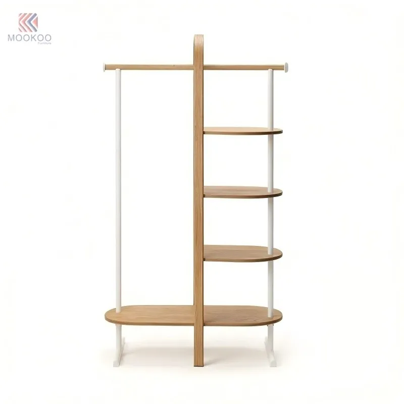 Customized Modern Luxury Metal Clothing Rack Rotating Varnish Finish Easy Assembly For Design best