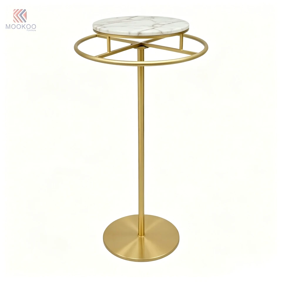 Gold Varnish Modern Clothing Display Rack Marble Top Metal Garment Rack Storage Shelf Hanging Hooks Floor Standing Retail best