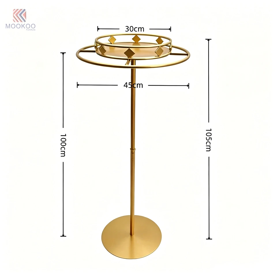 Golden Modern Varnish Clothing Display Rack Diamond Shape Garment Stand Extended Hooks Metal Retail Boutique Rack Marble Top price