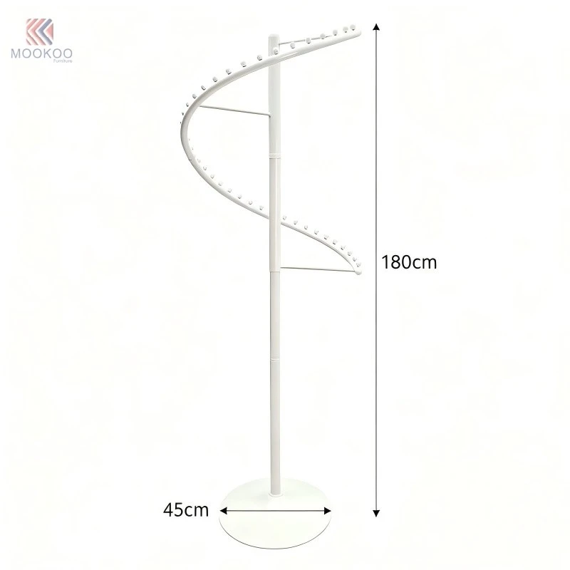 Modern Freestanding For Metal Spiral Garment Display Rack With Easy Assembly price
