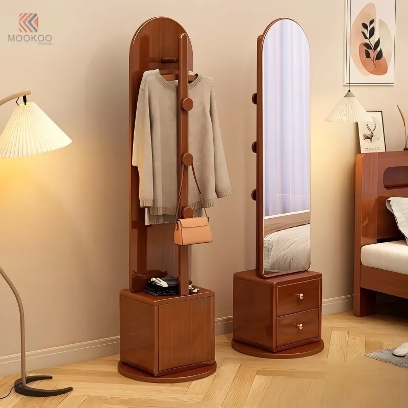 MOOKOO 360 Rotating Modern For Metal Cabinet With Freestanding Installation For Clothing Storage