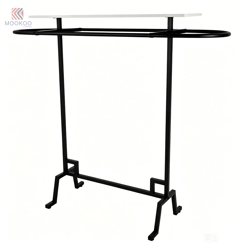 MOOKOO Commercial Double-Rod Rotating Detachable Modern Metal Clothing Display Rack Adjustable Hanging Rods Luxury best