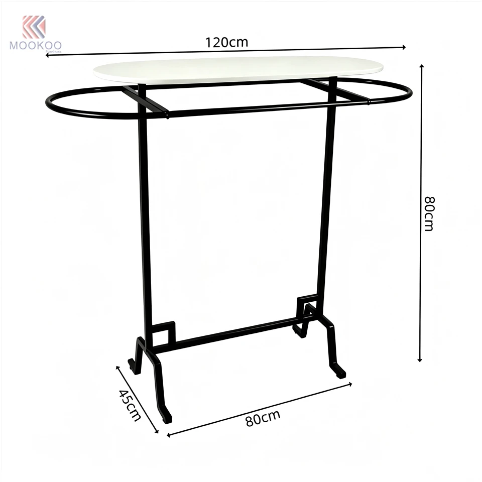 MOOKOO Commercial Double-Rod Rotating Detachable Modern Metal Clothing Display Rack Adjustable Hanging Rods Luxury high quality
