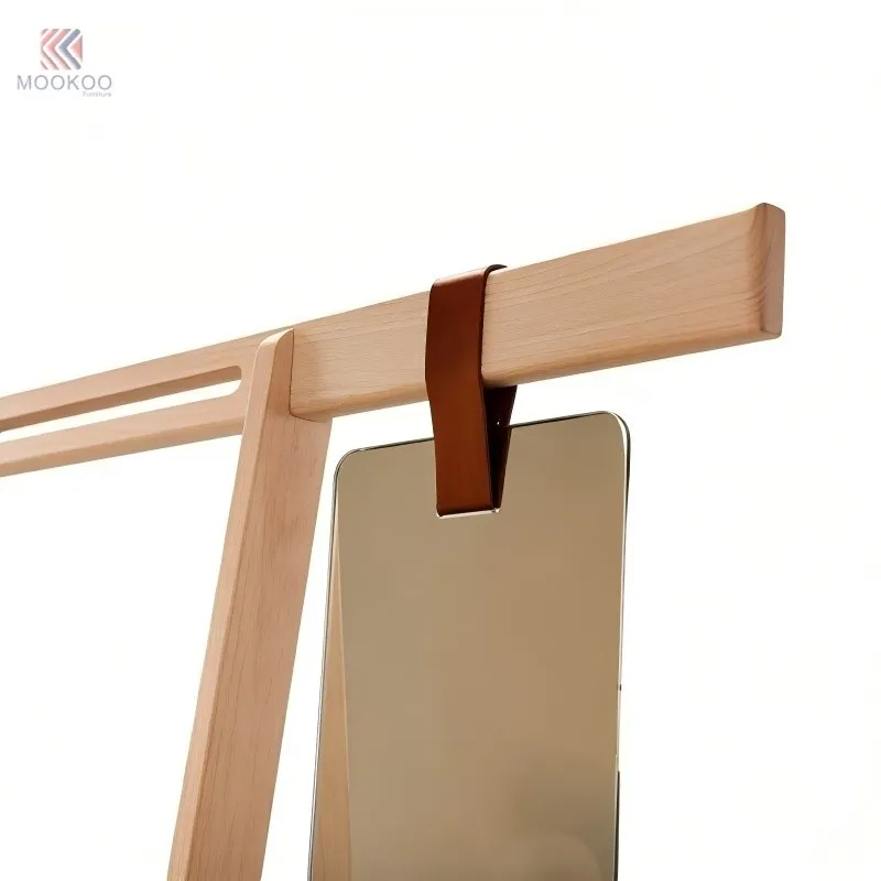 MOOKOO Customized Entryway Hall Coat Rack Full-Length Mirror Storage Bench Drawer Open Shelves Free-Standing high quality