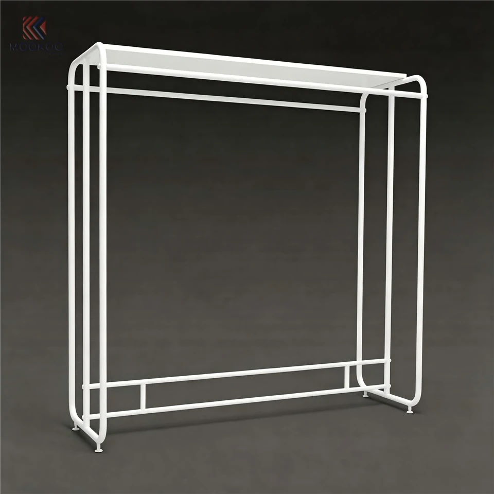 Mookoo Customized Heavy Duty Metal Clothing Rack Double Rod Adjustable Hanging Closet Organizer Modern Freestanding factory