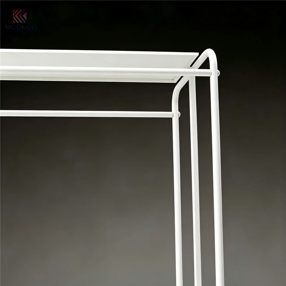Mookoo Customized Heavy Duty Metal Clothing Rack Double Rod Adjustable Hanging Closet Organizer Modern Freestanding best