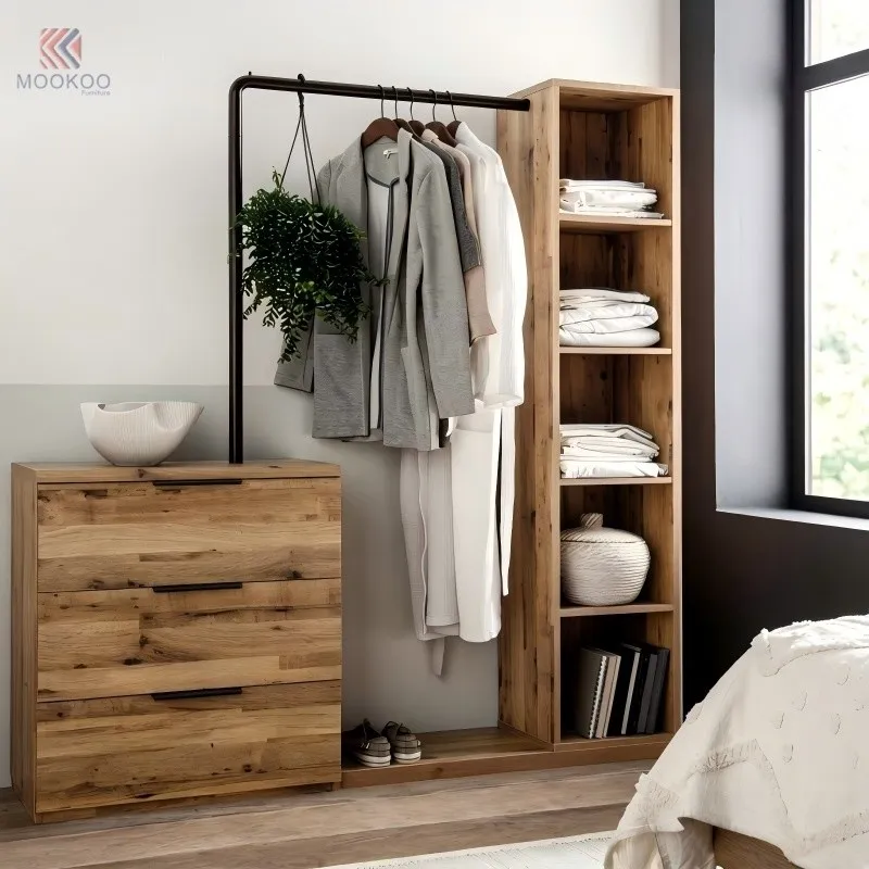 MOOKOO Customized Modern Metal Entryway Storage Cabinet Clothing Rack Bookshelf Multifunctional Shoe Bench Coat Rack 8mm Panel suppliers