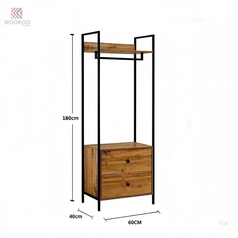 MOOKOO Customized Modern Metal Freestanding For 8mm Thick Entryway Storage Cabinet Clothing Rack Multifunctional Console price