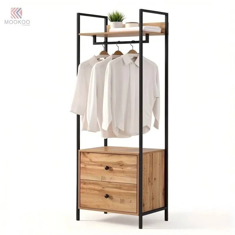 MOOKOO Customized Modern Metal Freestanding For 8mm Thick Entryway Storage Cabinet Clothing Rack Multifunctional Console high quality