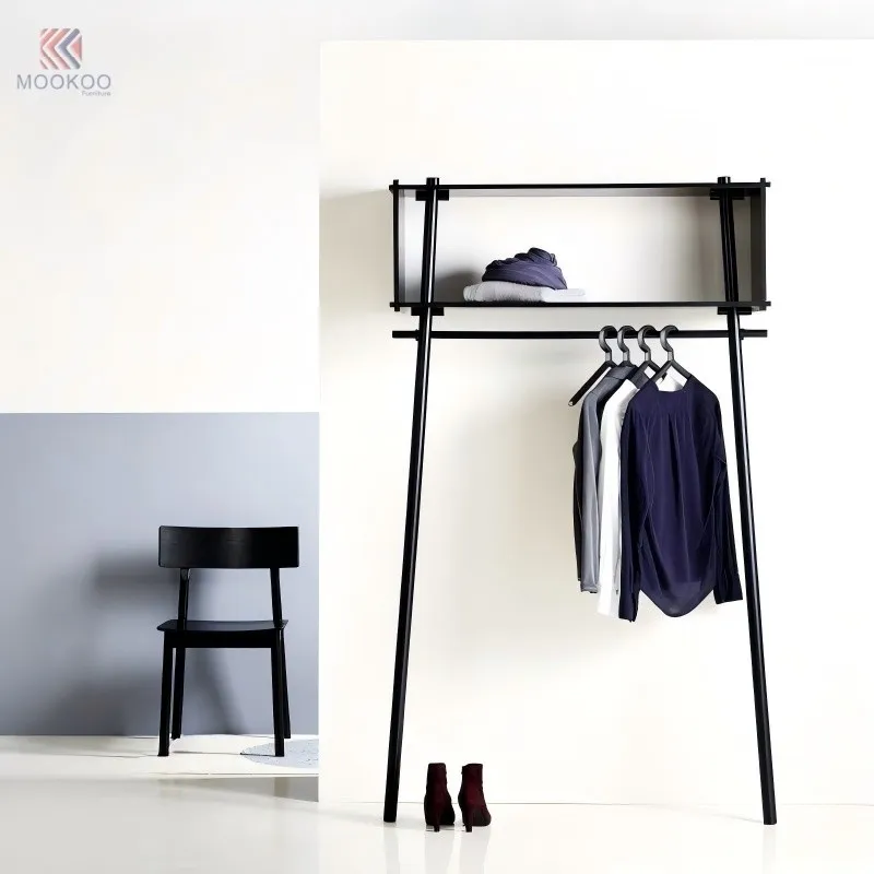 MOOKOO Customized Wood Entryway Coat Rack Top Storage Shelf Free-Standing Hall Tree Hanging Rod Modern suppliers