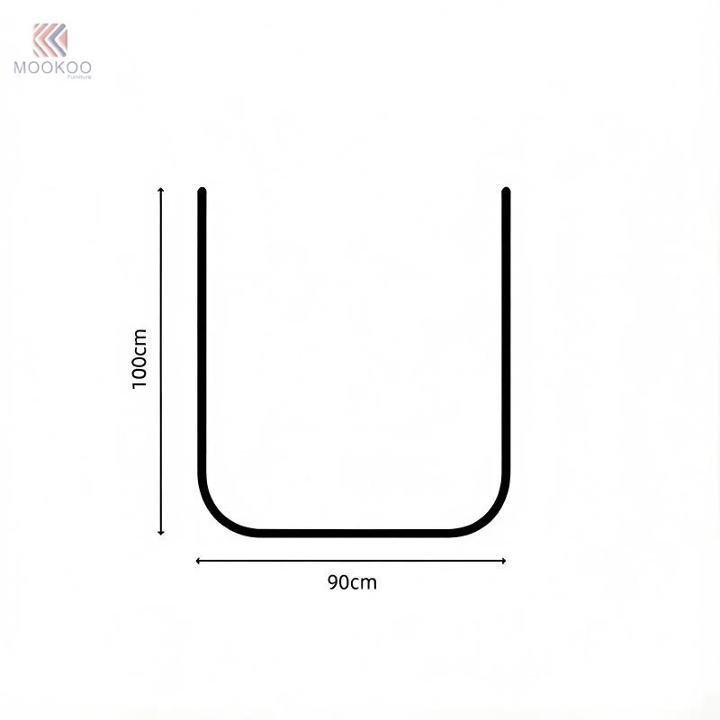 MOOKOO Double Row Floor Garment Rack Heavy Duty Black Metal Clothing Display Stand Bottom Hanging Rail Modern Retail price