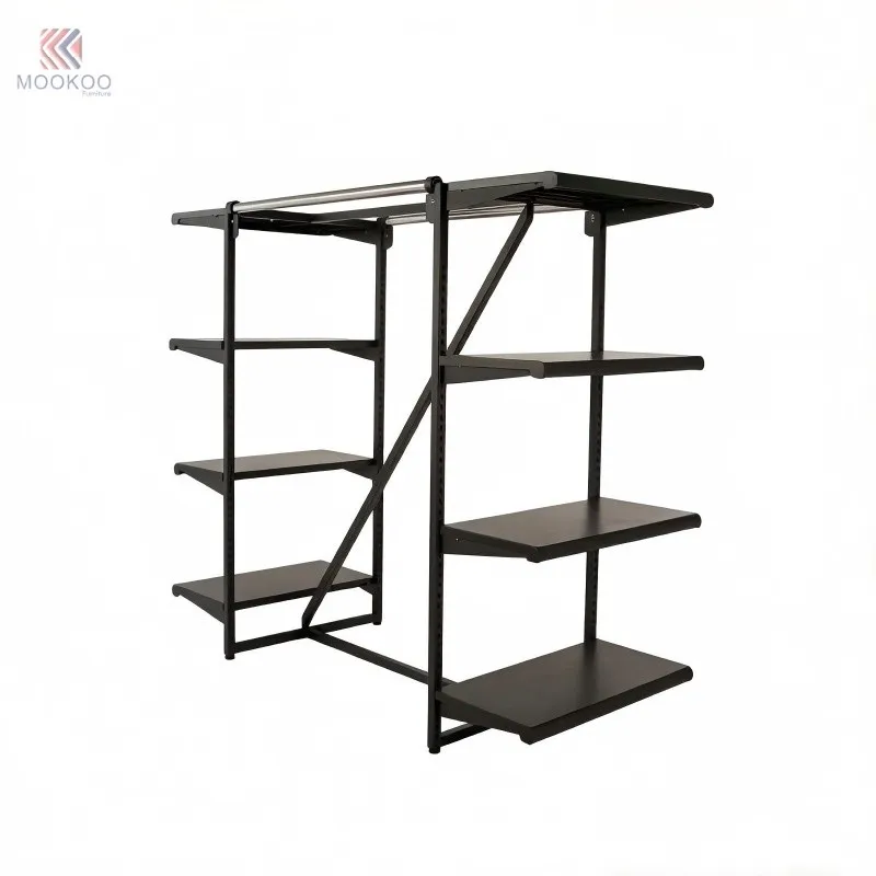 MOOKOO Modern Luxury For Metal Garment Display Rack Double Sided Apparel Clothing Rack Freestanding Retail Boutique best