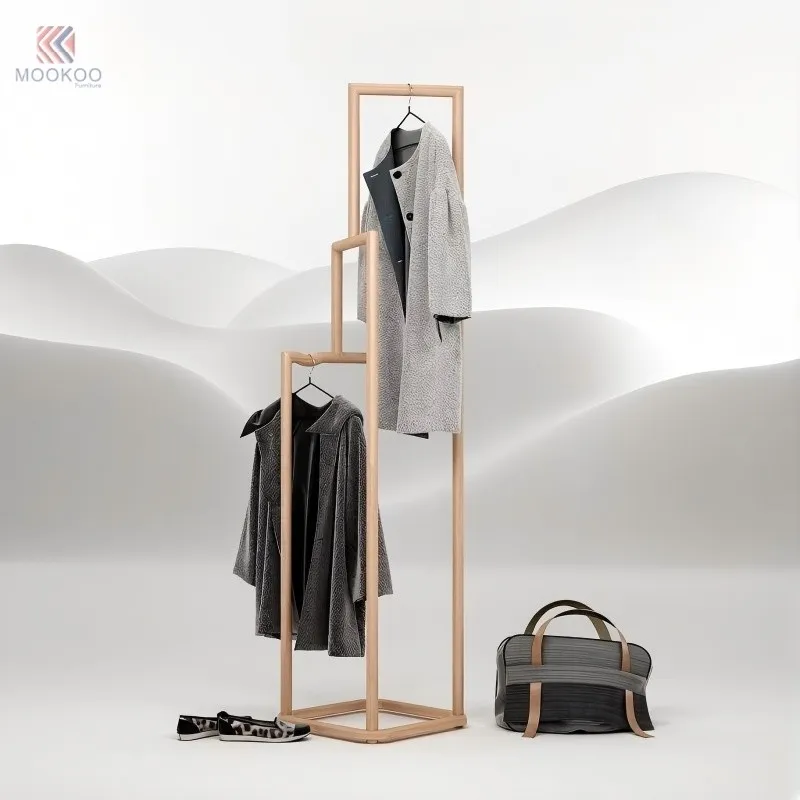 MOOKOO Modern Minimalist Metal Coat Rack Pants Hanger Multifunctional Floor Standing Clothing Display Rack suppliers