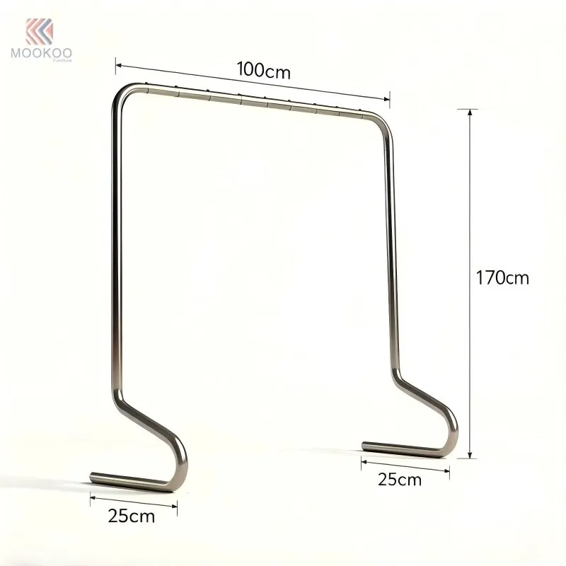 MOOKOO Modern Stainless Steel Customized For Floor Standing Clothing Display Rack 40cm Shelf Storage Cabinet Minimalist price