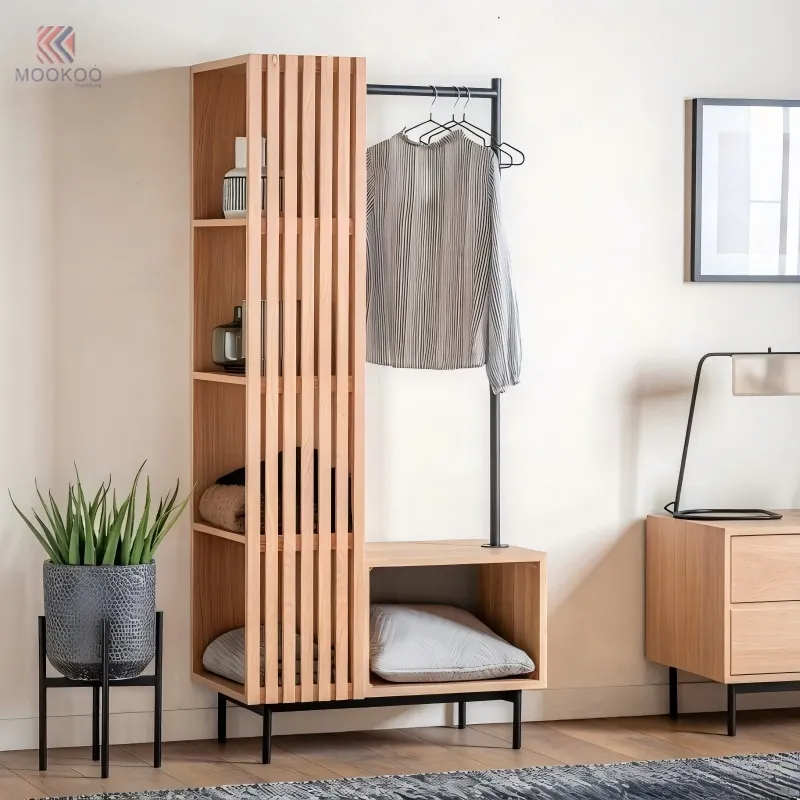 Rotating Modern Metal Room Divider For & Easy Assembly Freestanding Garment Rack