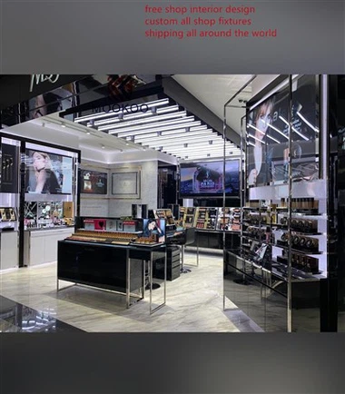 Counter Perfume Wooden Stand For Duty Free Shop