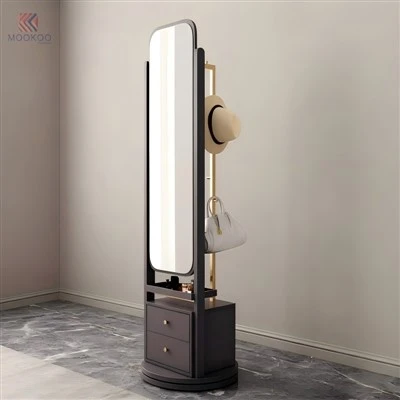 Modern Standing Swivel Dressing Mirror Rack