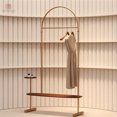 MOOKOO Customized Modern Metal Coat Rack & Hall Tree With 40cm Shelf Freestanding For Easy Assembly Indoor Storage