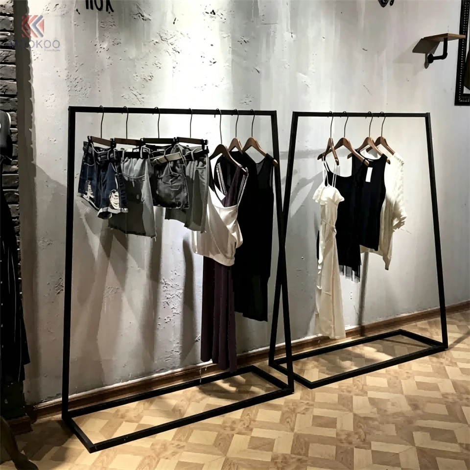 Wholesale MOOKOO Modern Freestanding Metal Clothing Rack With Detachable Design For Garment Stores-OEM Customization suppliers