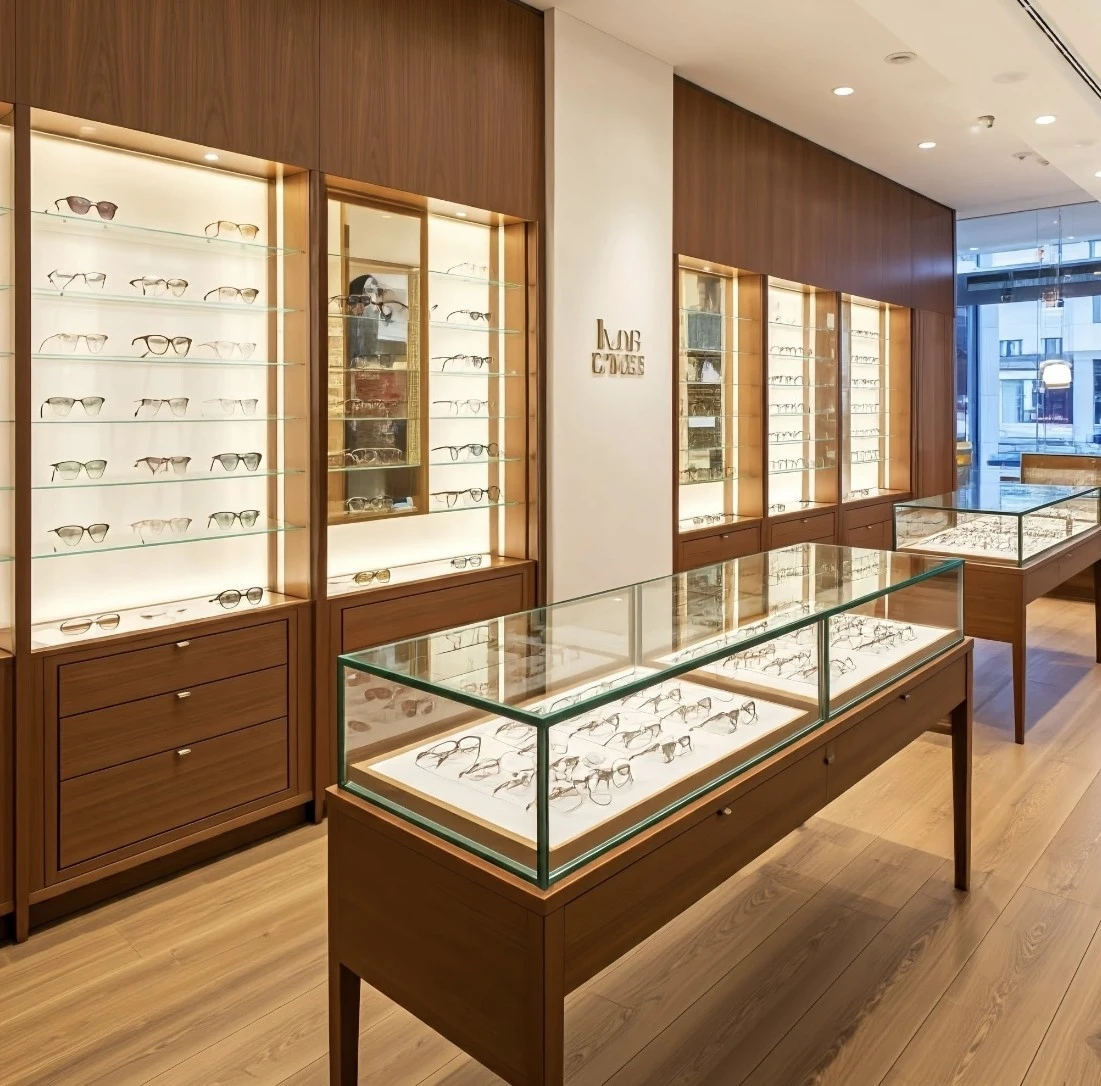 Wooden Eyeglass Display Shop Decoration