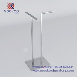 Vertical And Lateral Hangers Of H&M Shop Fitting With Stainless Steel For Clothing Display