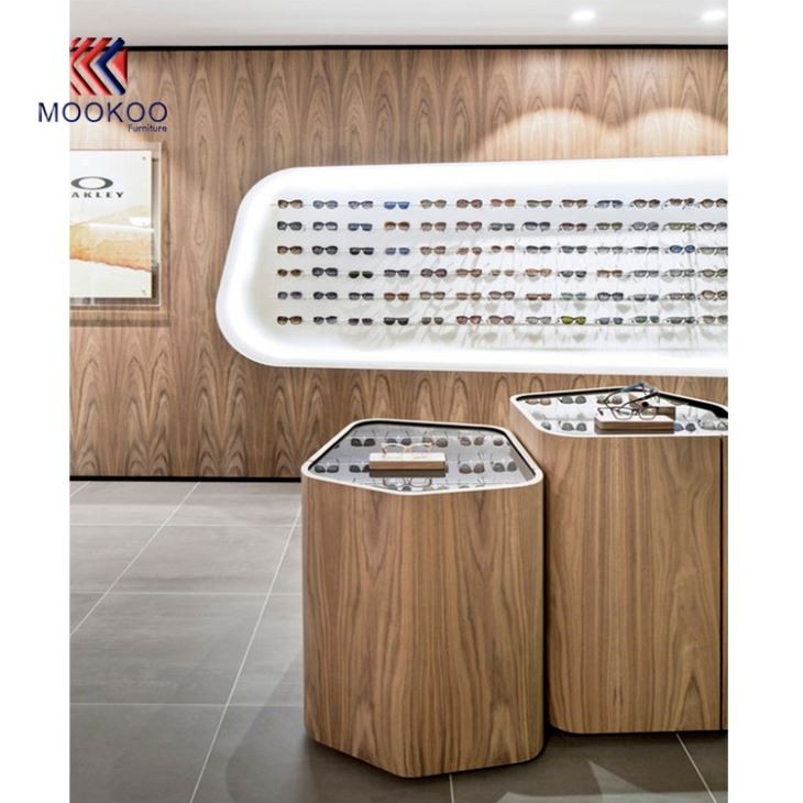Custom Wood Sunglass Wall Showcase Design