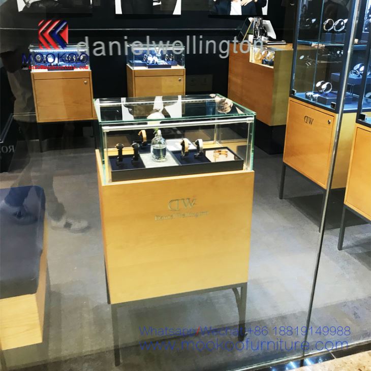 Oak Wooden Jewelry Display Store Stand