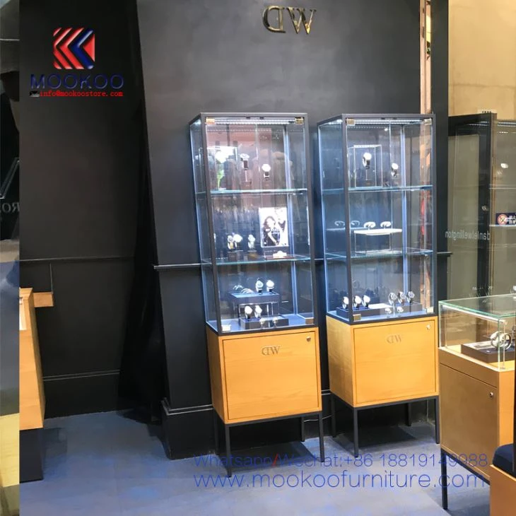 Oak Wooden Jewelry Display Store Stand
