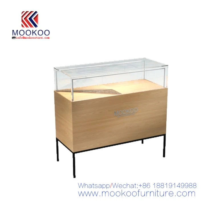 Oak Wooden Jewelry Display Store Stand