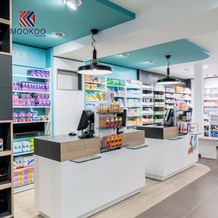 Retail Pharmacy Shop Counter Design