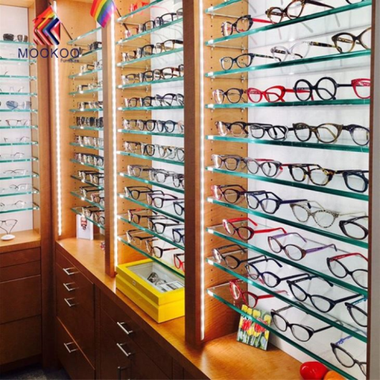 Retail Wooden And Glass Optical Cabinet Display For Sale