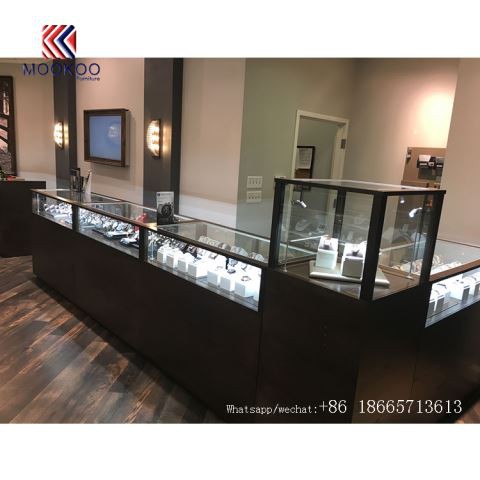 Clear Vision Showcase Glass Display Jewelry With Led