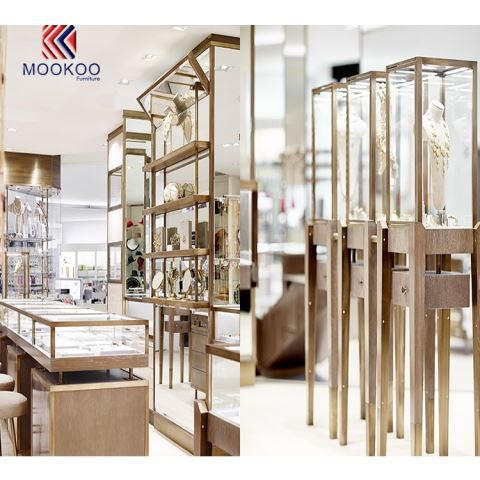 Glass Jewelry Display Stand Cabinet Design For Jewelry Shop