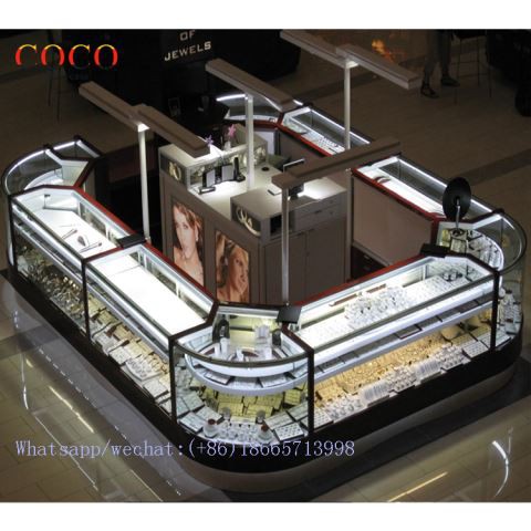 High Quality Jewelry Display Kiosk Design For Shopping Mall