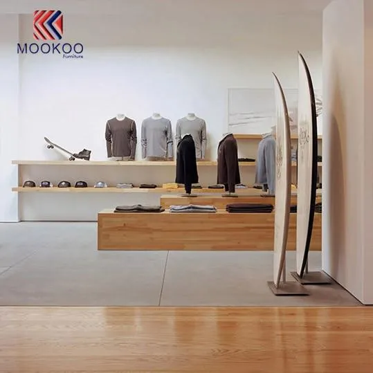 Wood Display Shelf Clothes